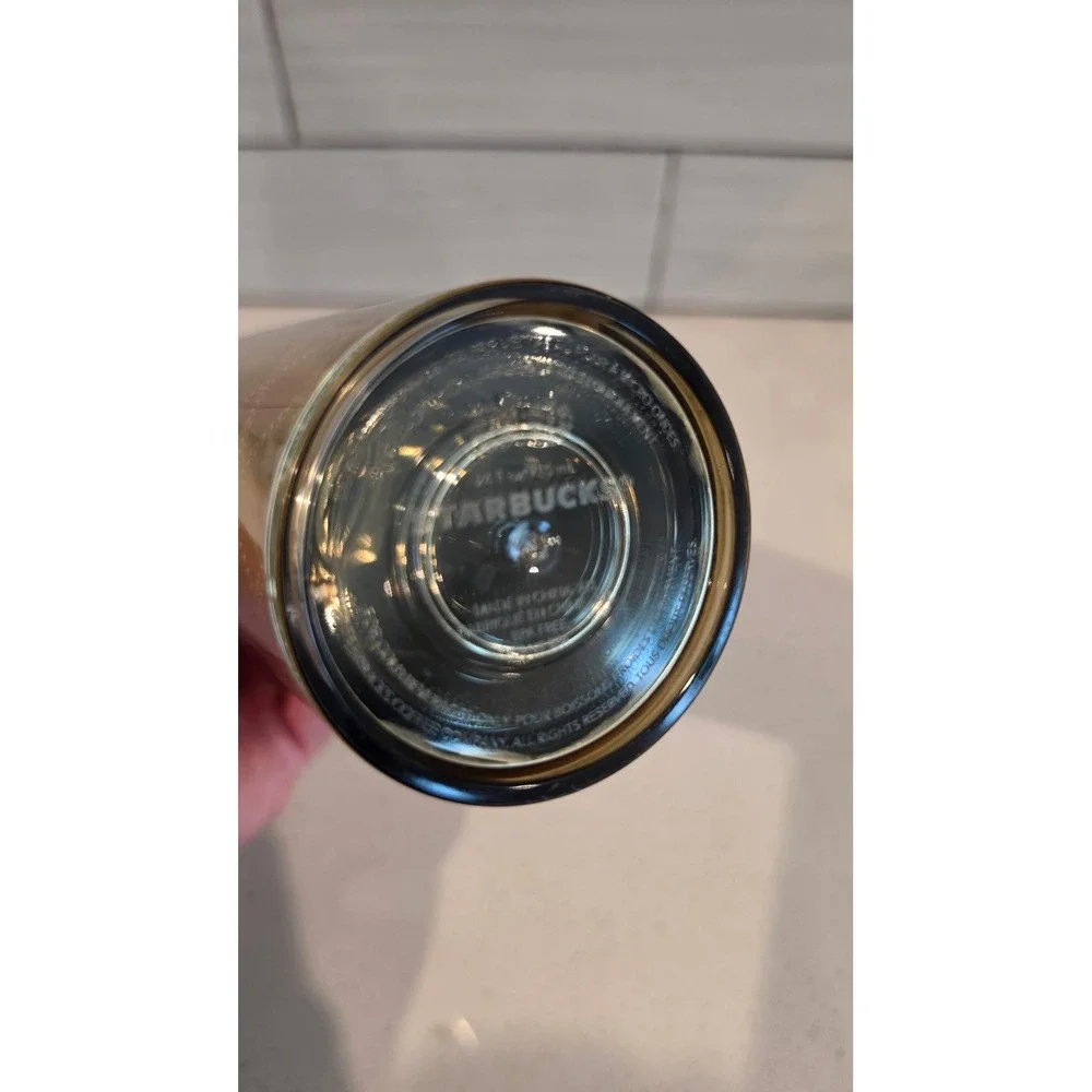 (NEW) 2024 STARBUCKS HOLIDAY METALLIC GOLD QUILTED 24oz VENTI TUMBLER COLD CUP